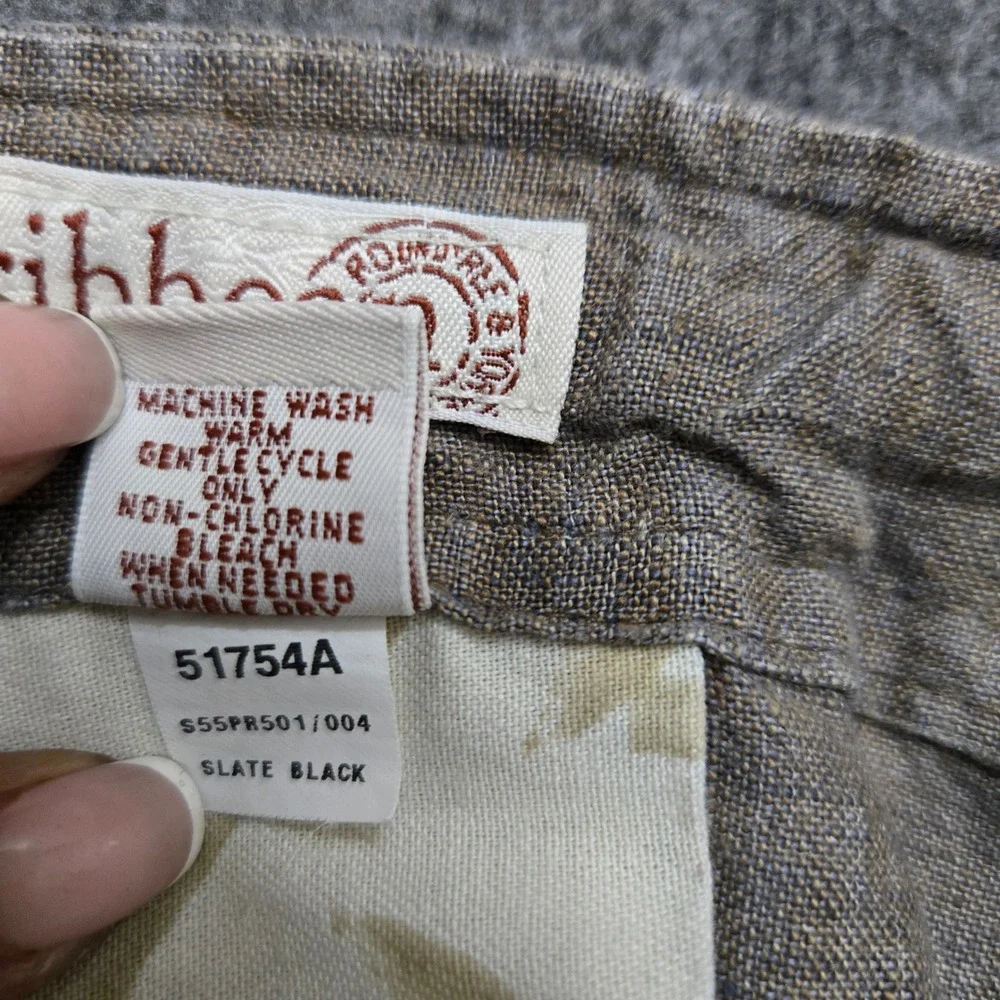 Caribbean Linen Cargo Pants Men 38x29 Relaxed Coastal Beachy Resort Quiet Luxury